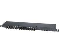 KOMELEC Panneau de brassage ethernet rj45 24 ports 19 pouces 0.5u cat6a blindé