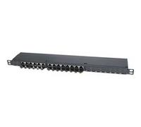 KOMELEC Panneau De Brassage Ethernet Rj45 24 Ports 19 Pouces 0.5u Cat6a Blindé