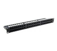 KOMELEC Panneau de brassage ethernet rj45 48 ports 19' 1u cat6 non blindé G
