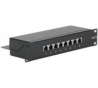KOMELEC Panneau de brassage ethernet rj45 8 ports 10 pouces 1u cat6 à poser G