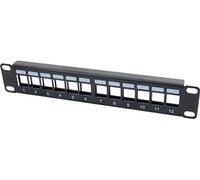 KOMELEC Panneau de brassage rj45 rackable 10' 12 ports vide blindé G