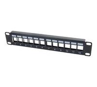KOMELEC Panneau de brassage rj45 rackable 10' 12 ports vide blindé G