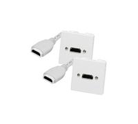 KOMELEC Prise Murale Hdmi Avec Câble Coudé De 0.10m (kit De 2)