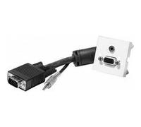 KOMELEC Prise murale vga + audio (jack 3.5) 15m G