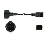 CONECTICPLUS Rallonge électrique c14 male vers shuko femelle 1.80m noire