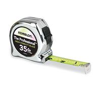 Komelon 435HV Mètre à ruban professionnel haute visibilité, 10 m x 2,5 cm, chromé