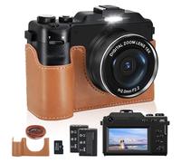 Komery-Caméscope de photographie numérique,cadre de bricolage,avant et arrière,objectif pour touristes,selfie 4K,webcam WiFi,YouTube Livestream 16X,56MP - Type holster strap-With 32G TF Card