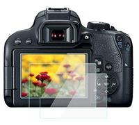 Komet Lot de 2 films de protection d'écran 800D pour Canon EOS Rebel T7i 800D LCD écran (lot de 2) en verre trempé 9H pour appareil photo reflex numérique