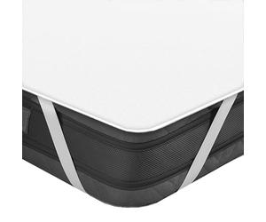 Komfortec 90x200 cm Lot de 2 Protège Matelas, Alèse Imperméable, Silencieux et Respirant, Anti-Acarien, Hypo-Allergénique, Blanc