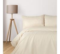 Komfortec Deluxe Parure de lit, 2 pièces, en Microfibre, avec Fermeture éclair, Douce et Infroissable, avec taie d'oreiller, Beige