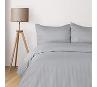 Komfortec Deluxe Parure de lit, 2 pièces, Housse de Couette 140 x 200 cm et taies d'oreiller, en Microfibre, avec Fermeture éclair, Douce et Infroissable, Grise