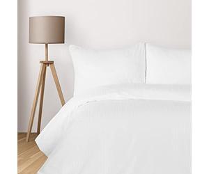 Komfortec Deluxe Parure de lit 3 pièces 200 x 200 cm - Housse de Couette 200 x 200 cm - avec taies d'oreiller - en Microfibre avec Fermeture éclair - Doux et Infroissable - Blanc