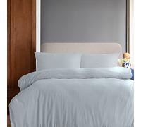 Komfortec Literie Premium Housse de Couette 3 pièces Super Douce 200x200 cm + 2 taies d'oreiller 40x80 cm, 100% Microfibre brossée, Gris