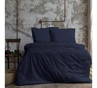 Komfortec Literie Premium Housse de Couette 3 pièces Super Douce 200x220 cm + 2 taies d'oreiller 80x80 cm, 100% Microfibre brossée, Bleu