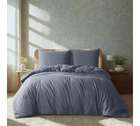 Komfortec Literie Premium Housse de Couette 3 pièces Super Douce 240x220 cm + 2 taies d'oreiller 80x80 cm, 100% Microfibre brossée, Gris