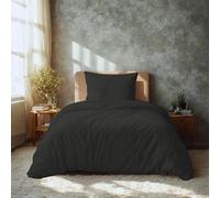 Komfortec Literie Premium Super Douce 2 pièces Housse de Couette 155x220 cm + taies d'oreiller 80x80 cm, 100% Microfibre brossée, Anthracite