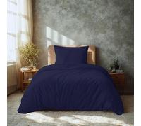 Komfortec Literie Super Soft Premium 2 pièces Housse de Couette 135x200 cm + taie d'oreiller 80x80 cm, 100% Microfibre brossée, Bleu