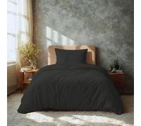 Komfortec Literie Super Soft Premium Housse de Couette 2 Parties 135x200 cm + taie d'oreiller 40x80 cm, 100% Microfibre brossée, Anthracite