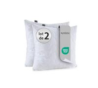 Komfortec Oreillers 45x45 cm Lot de 2, Réglables en Hauteur, Certifiés Oeko-TEX, Hypoallergéniques