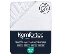 Komfortec Protège Matelas Imperméable 160x200 cm, Alèse Drap Housse Anti-Acarien, Respirant et Lavable, Protection Lit Bébé et Adulte, Convient pour Incontinence, Housse Matelas Premium