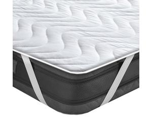 Komfortec Protege Metales 160x200 cm, avec Rembourrage 100 g/m², surmatelas imperméable, Antibactérien, Anti allergène, Respirant