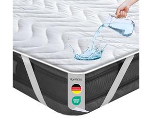 Komfortec Protege Metales 180x200 cm, avec Rembourrage 100 g/m², surmatelas imperméable, Antibactérien, Anti allergène, Respirant