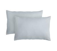 Komfortec Taie d'oreiller 40x60, Lot de 2, Housse Coussin Douce Et Brossée, Certifiée Oeko-TEX, Douce et Respirante, avec Fermeture éclair, Gris