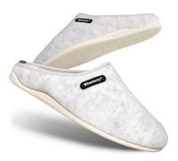 Komforty Chaussons Femmes Hommes - Chaussons antidérapants pour l'intérieur et l'extérieur - Pantoufles unisexes chaudes en laine, Blanc., 39 EU