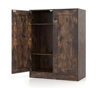 KOMFOTTEU Buffet Bas avec 2 Portes, Meuble Rangement de Cuisine, 3 Niveaux avec 2 Étagères réglables & Kit Anti-basculement, pour Salon, Salle à Manger, Chambre, Entrée, 60 x 30 x 80 cm (Industriel)