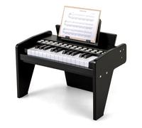 KOMFOTTEU Clavier 25 Touches pour Enfants, Piano Électronique avec Touche Lumineuse & Pupitre, Piano Numérique pour Enfant de 18+ Mois, Enregistrement & Lecture, Mode Apprentissage (Noir)