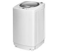 KOMFOTTEU Machine à Laver, 3,5 KG avec Pompe, 210W, 6 Programmes | Mini Lave-Linges, , Écran de commande LED, Mini Lave Linge avec Essorage,pour Appartement & Maison, 43 x 43 x 75 cm