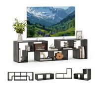KOMFOTTEU Meuble TV, Combination Libre 3 PCS, pour TV 65″, Gris Ciment