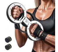 KOMFOTTEU Musculation Avant-Bras 5,4kg Résistance réglable Poignées 360° | Machine à Brûler avec Poignée, Appareil d'entraînement des bras avec Sangles