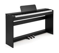 KOMFOTTEU Piano Numérique 88 Touches pondérées, Mode Split, Clavier Pianos Électroniques avec 128 Sons +Rythmes, 30 Morceaux de Démonstration, Piano Numérique avec Pupitre, 3 Pédales, MIDI