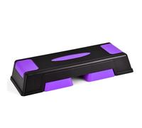 KOMFOTTEU Step d'aérobic avec hauteur réglable à 3 niveaux, étape d'exercice à la maison antidérapante, plate-forme Stepper Sport pour salle de sport, charge 150 kg, 71 x 28 x 12/17/22 cm (violet)