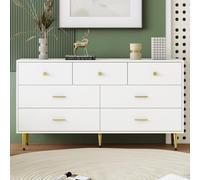 KOMHTOM Buffet - Armoire de rangement avec sept tiroirs - Commode moderne - Multifonction - Pour salon, chambre à coucher, salle à manger (A)