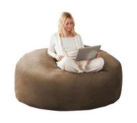 KOMHTOM Pouf Canapé Chaise en Rembourré, 90 x 90 x 50 cm Fauteuil de Lecture, Canapé Moderne pour Salon et Chambre à Coucher (Camel)