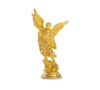 Komi Mini Statue dorée San Miguel Arcangel de 8,1 cm, Statue de St Michel pour Tableau de Bord de Voiture, Religion, Figurines de la Collection St Michel l'Archange Victoriously Over Satan