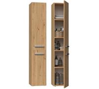 KOMMA - Meuble salle de bain 2 portes - 31x30x174 cm - Colonne rangement SDB