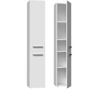 KOMMA - Meuble salle de bain 2 portes - 31x30x174 cm - Colonne rangement SDB