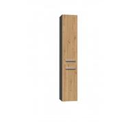 KOMMA - Meuble salle de bain 2 portes - 31x30x174 cm - Colonne rangement SDB