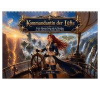 Kommandantin der Lüfte (Wandkalender 2027 DIN A2 quer), CALVENDO Monatskalender: Sylvia Atlantes Reise mit der Meridian zu den unkartierten Reichen dieser Welt.