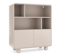 Komodee Bibliothèque KAMLOOPS - Cachemire - Arrondi - Largeur 108 cm, Hauteur 121 cm, Profondeur 39 cm