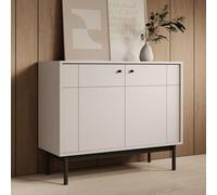 Komodee Buffet Dieppe - Cachemire - Poignées en métal - Pieds en Bois - Largeur 104 cm, Hauteur 83 cm, Profondeur 39 cm