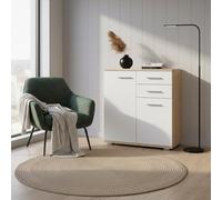 Komodee Buffet Fauske Chene Sonoma/Blanc 58x74x58 cm