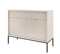 Komodee Buffet NANAIMO KSZ104 - Cachemire - Poignées dorées - 2 tiroirs - Largeur 104 cm, Hauteur 83 cm, Profondeur 39 cm