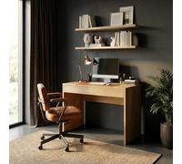 Komodee Bureau Forde - Spacieux - avec tiroir - Chêne Wotan - Largeur 75 cm, Hauteur 75 cm, Profondeur 50 cm
