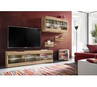 Komodee, Ensemble de Meubles, Tivoli SET3, Wotan/Wotan, Largeur 240cm x Hauteur 159cm x Profondeur 35cm, sans LED, pour Salon, Chambre à Coucher