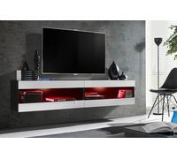 Komodee, Ensemble, Tivoli SET4, Noir/Blanc, Largeur 200cm x Hauteur 41cm x Profondeur 35cm, LED RGB, pour Salon, Chambre