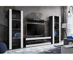Komodee Ensemble TV Tivoli Grande Noir/Blanc 250x159x35 cm